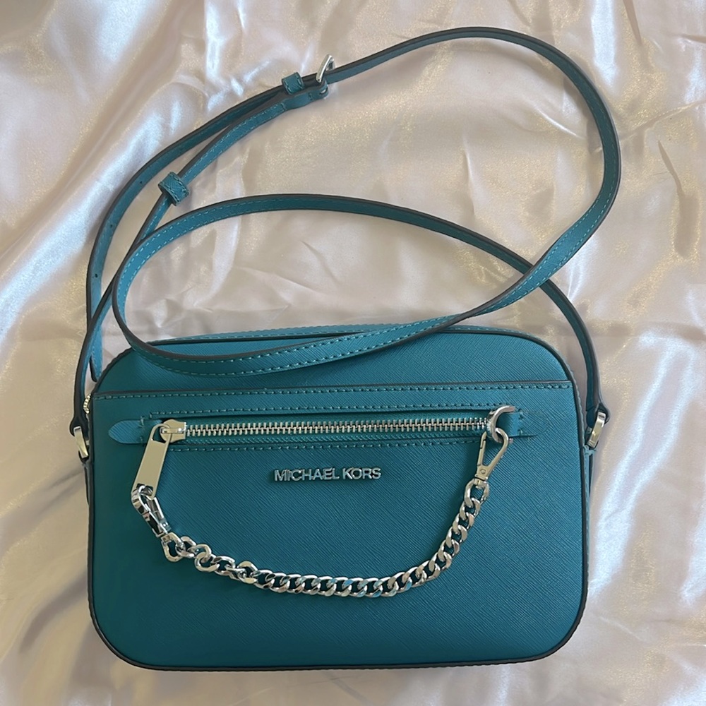 Michael Kors TealBlue JetSet Crossbody Bag